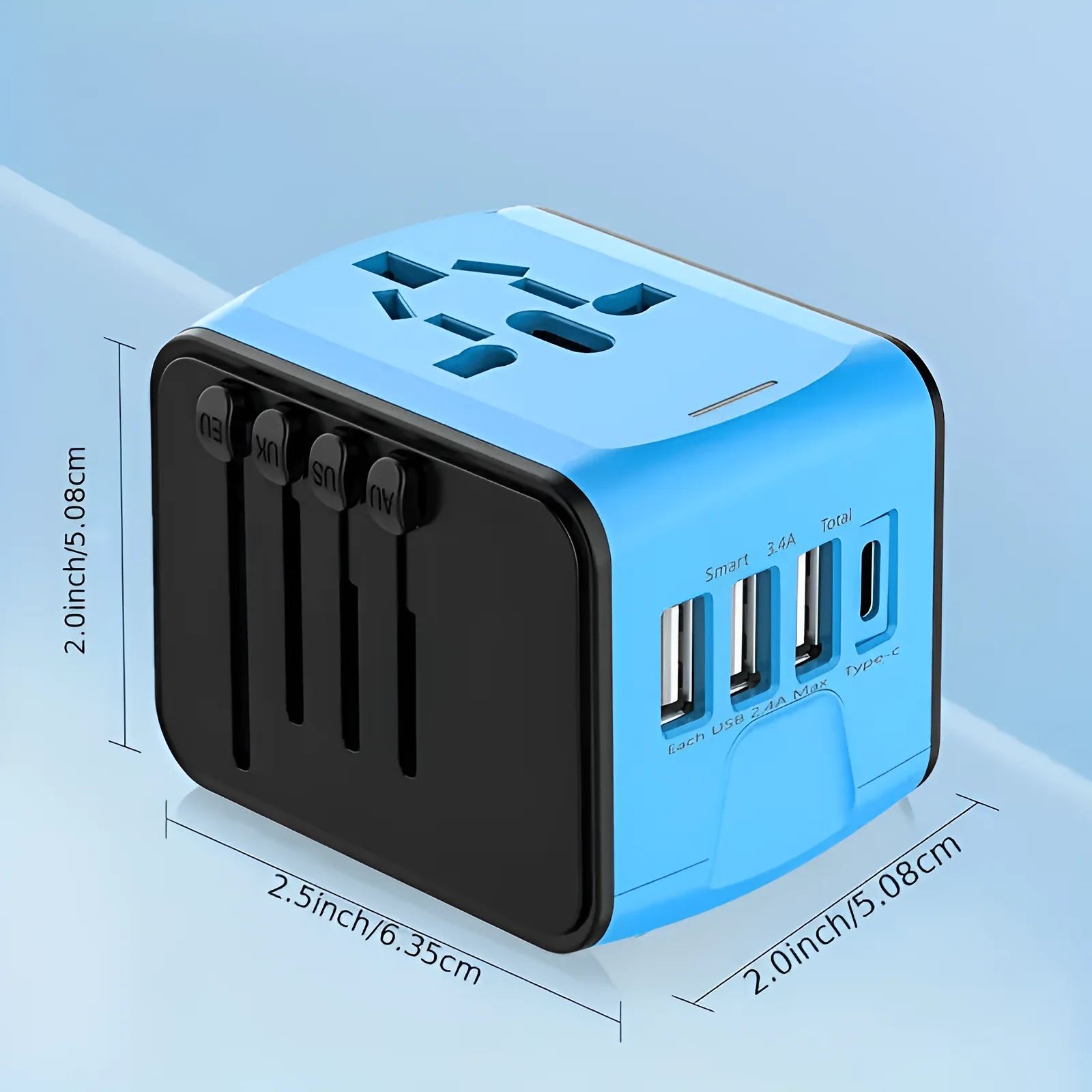 Adaptateur Universel Multi-Prises - Charge Rapide 5 Appareils Simultanément
