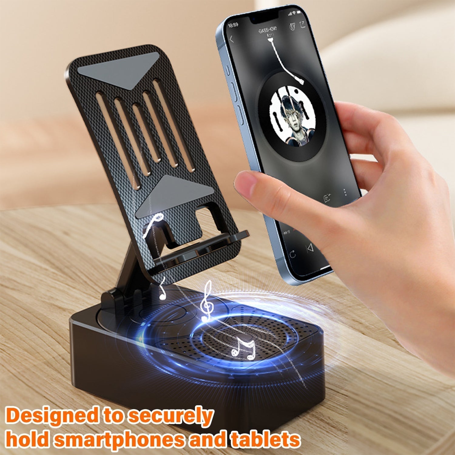 SonicDock 3-en-1 – Support, Enceinte Bluetooth & Chargeur Portable