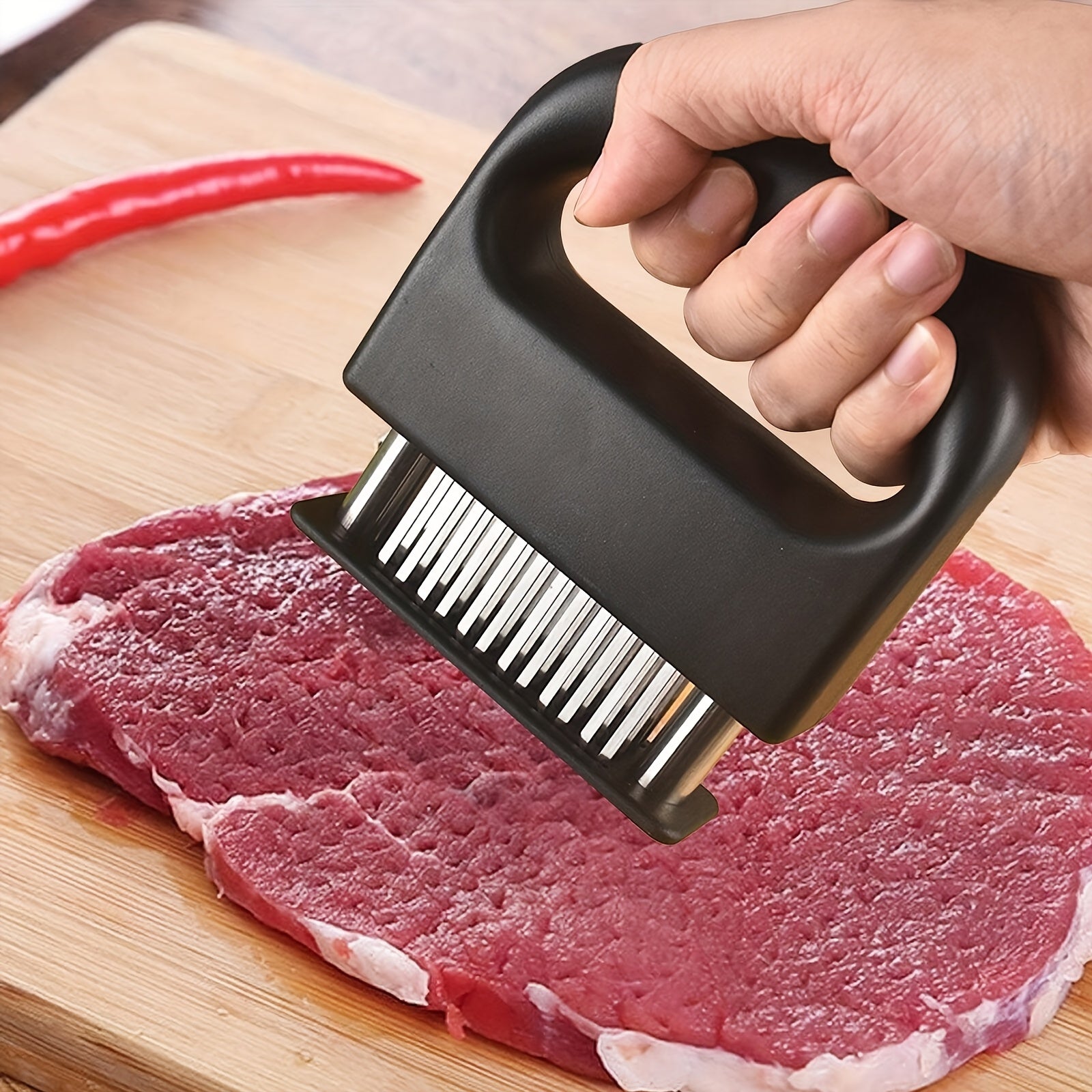 Attendrisseur à Viande 48 Aiguilles en Acier Inoxydable
