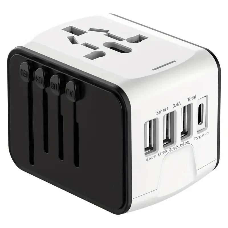 Adaptateur Universel Multi-Prises - Charge Rapide 5 Appareils Simultanément
