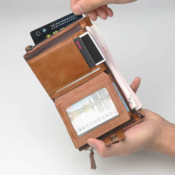 Porte-Monnaie En Cuir Original Géolocalisable et Personnalisable - Retrouvez votre porte-monnaie partout sur la planète