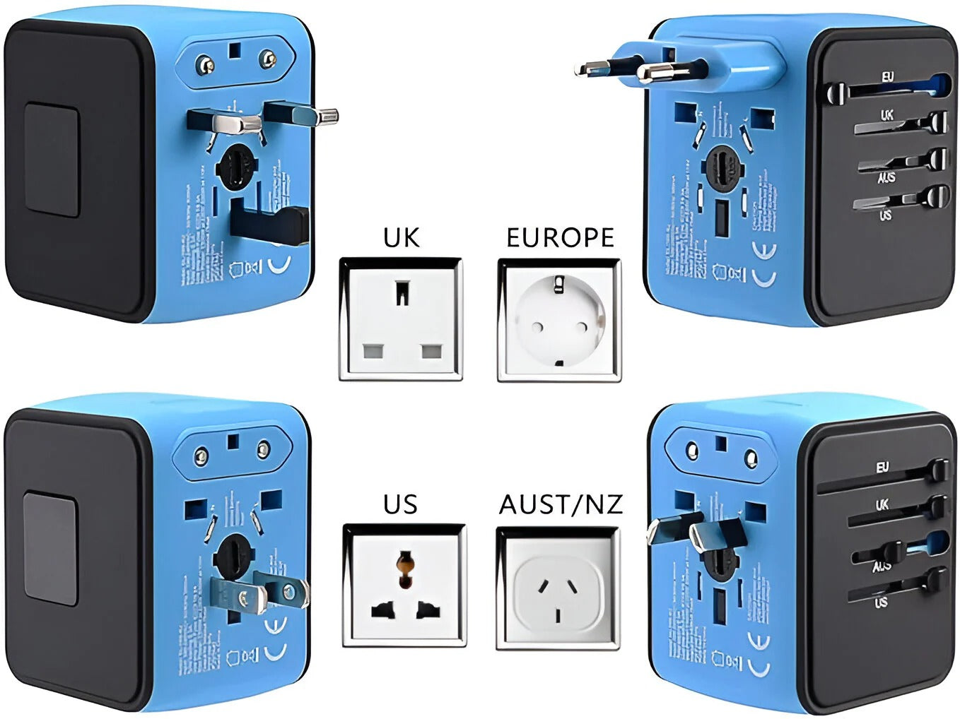 Adaptateur Universel Multi-Prises - Charge Rapide 5 Appareils Simultanément
